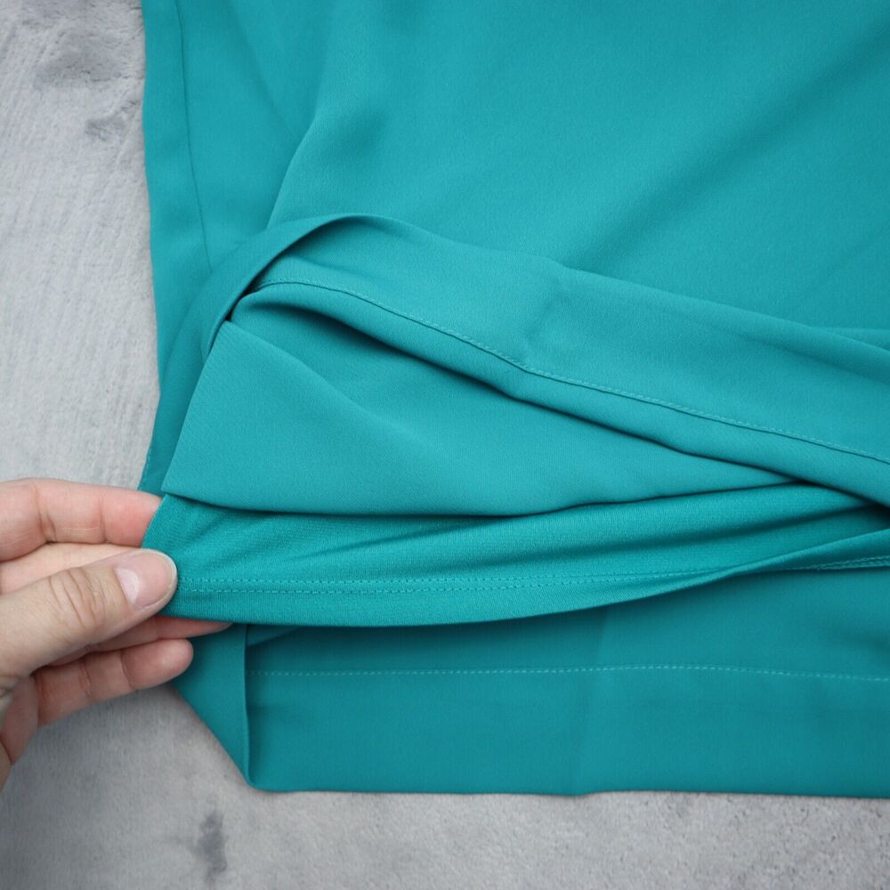 J.Jill Wearever Collection Shirt Womens XL Teal Round Neck Ruffle Sleeve Top NEW - Picture 15 of 16
